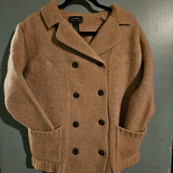 Ralph Lauren chunky double breastfed cardigan sweater - Picture 4 of 5